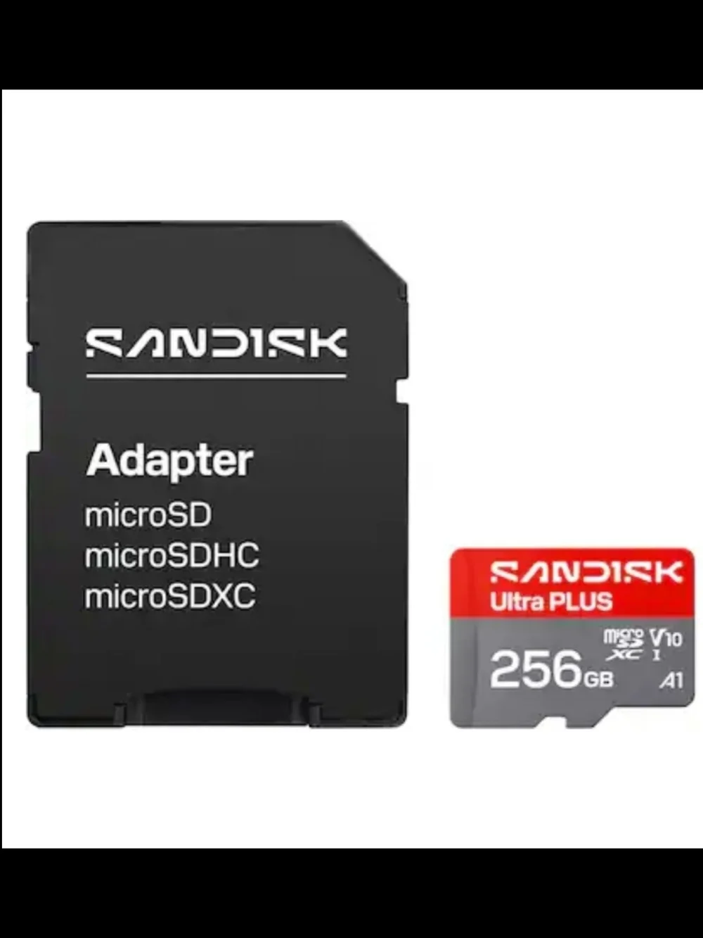 microSDXC 256GB Card with Adapter – Black and Red